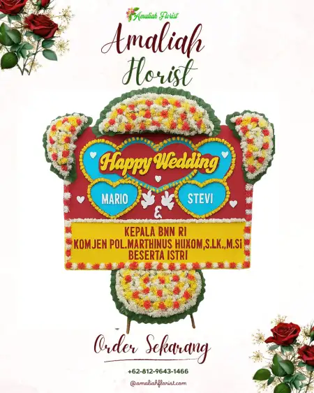 Papan Bunga Pernikahan Madras Hulu